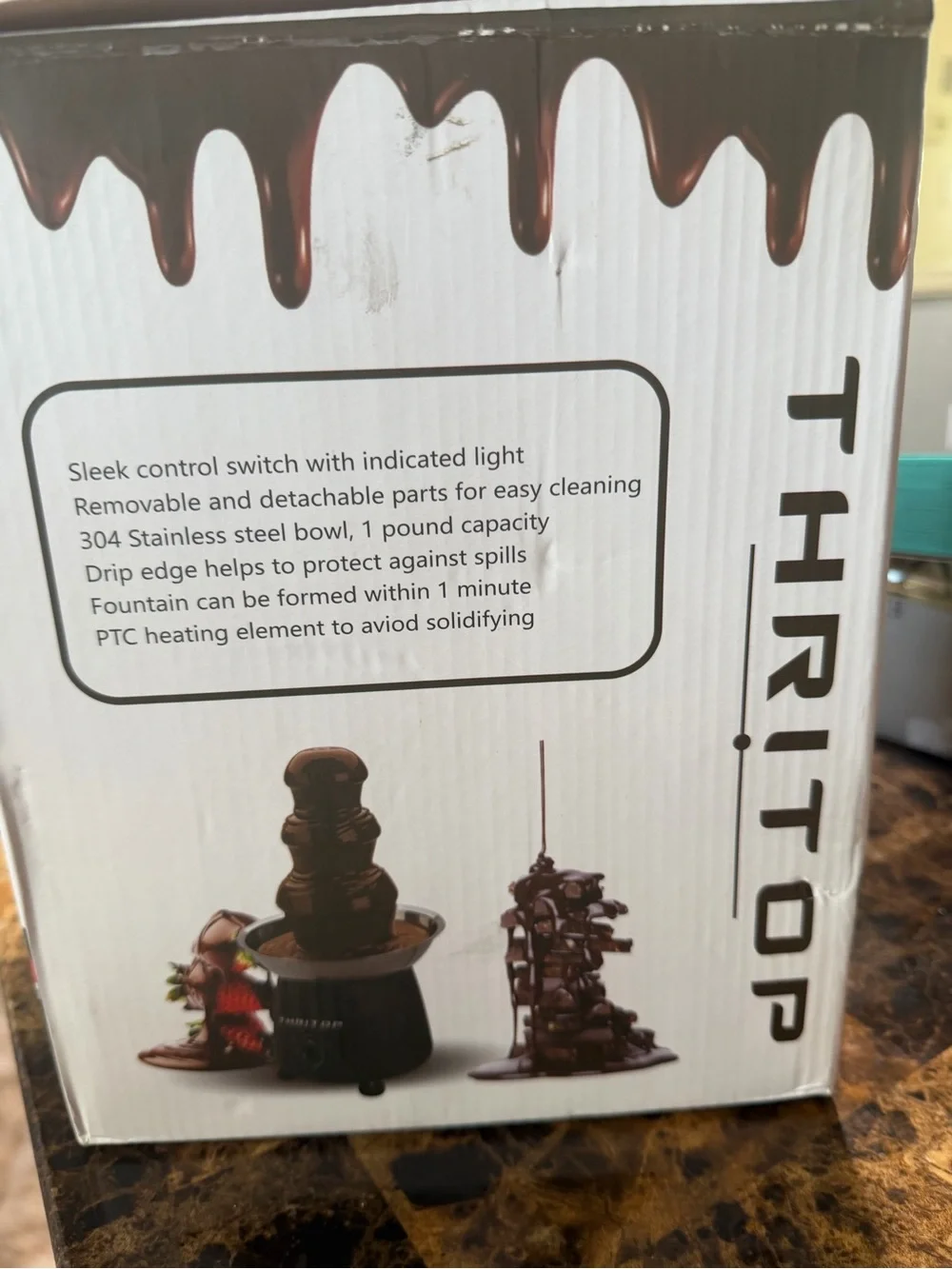 Chocolate Fountain in Brown - Elegant Party Centerpiece